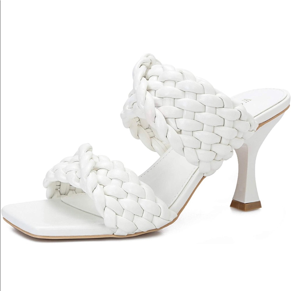 White Braided Sandals